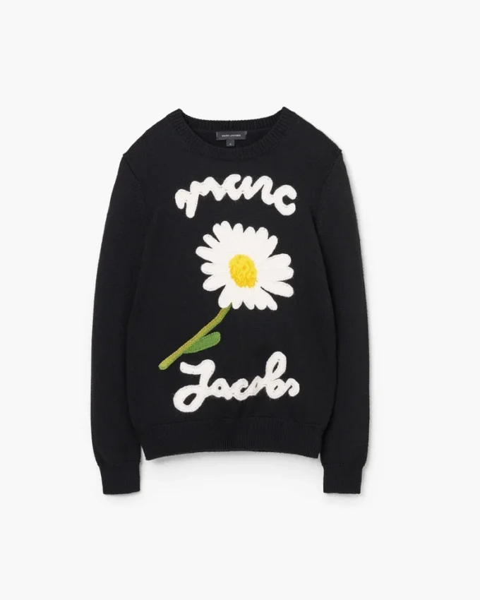 Marc Is Joy Jacquard-Pullover mit Rundhalsausschnitt