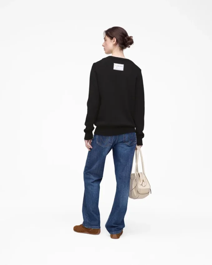 Marc Is Joy Jacquard-Pullover mit Rundhalsausschnitt