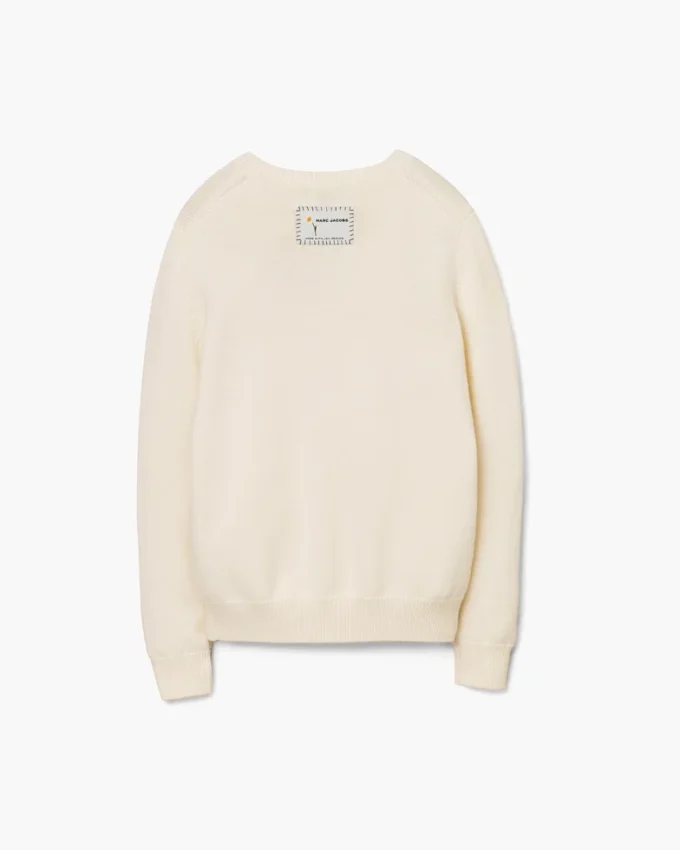 Marc Is Joy Jacquard-Pullover mit Rundhalsausschnitt