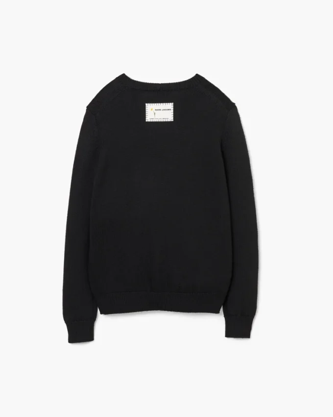Marc Is Joy Jacquard-Pullover mit Rundhalsausschnitt