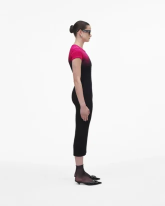 Ombré-Spray-T-Shirt-Kleid