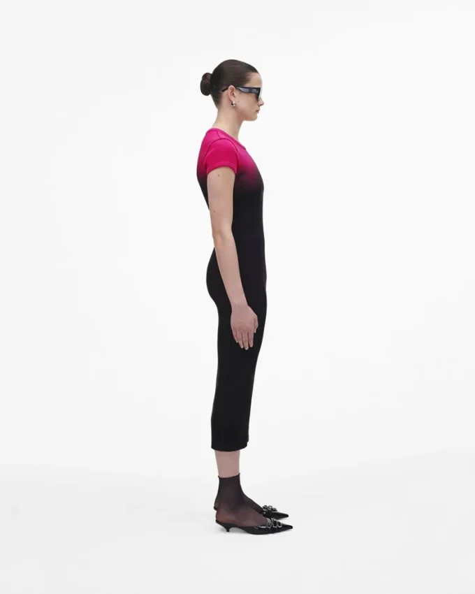 Ombré-Spray-T-Shirt-Kleid Ombré-Spray-T-Shirt-Kleid