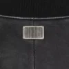 Puffy Leder-Bomberjacke