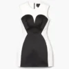Satin-Kleid mit Nähten