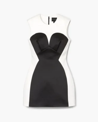 Satin-Kleid mit Nähten