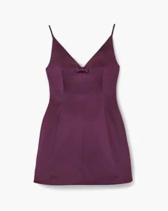 Satin-Kleid mit Schleife