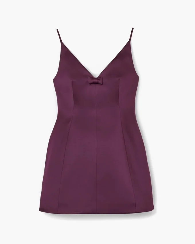 Satin-Kleid mit Schleife