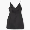 Satin-Kleid mit Schleife