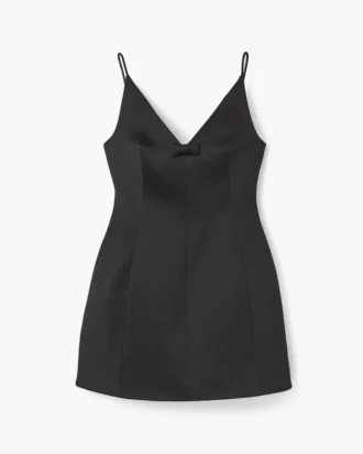 Satin-Kleid mit Schleife