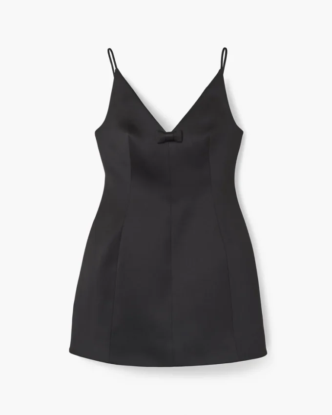 Satin-Kleid mit Schleife
