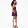 Satin-Kleid mit Schleife