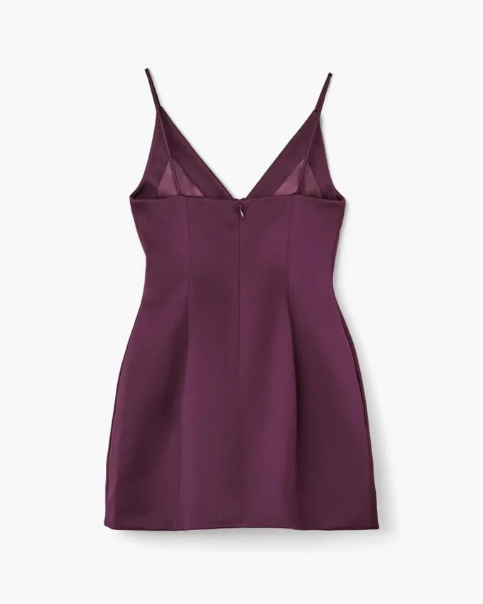 Satin-Kleid mit Schleife