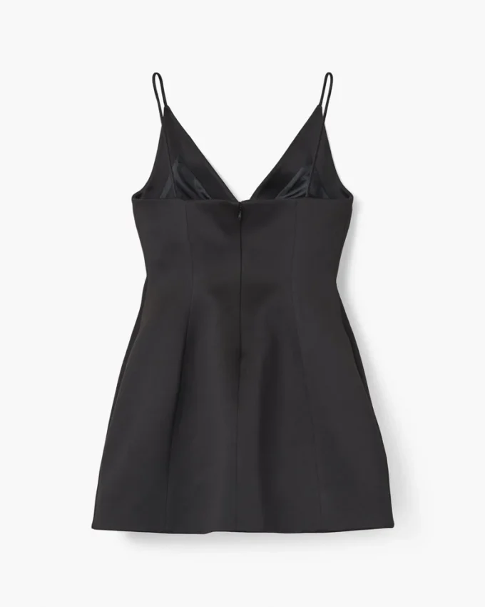 Satin-Kleid mit Schleife