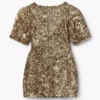 Strickkleid mit V-Ausschnitt und Pailletten Strickkleid mit V-Ausschnitt und Pailletten