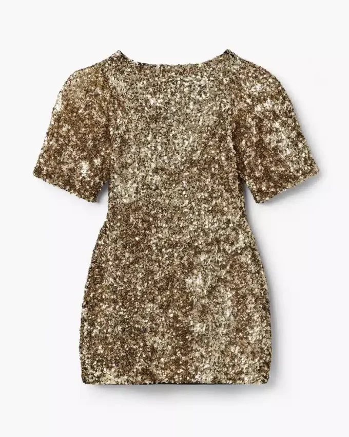Strickkleid mit V-Ausschnitt und Pailletten Strickkleid mit V-Ausschnitt und Pailletten