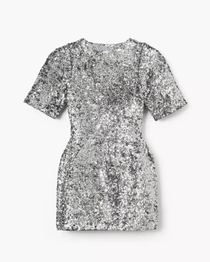 Strickkleid mit V-Ausschnitt und Pailletten Strickkleid mit V-Ausschnitt und Pailletten