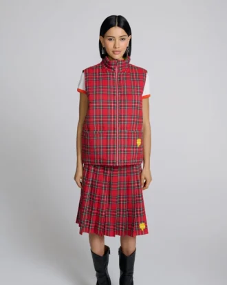 Tartan-Steppweste