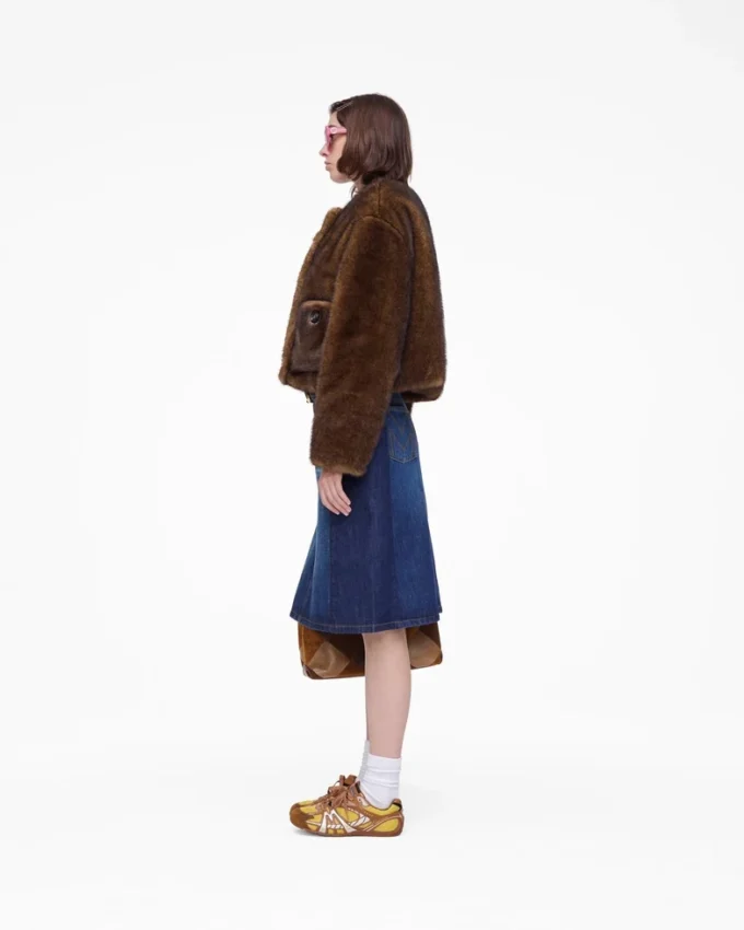 Teddy-Jacke in verkürzter Länge