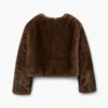 Teddy-Jacke in verkürzter Länge