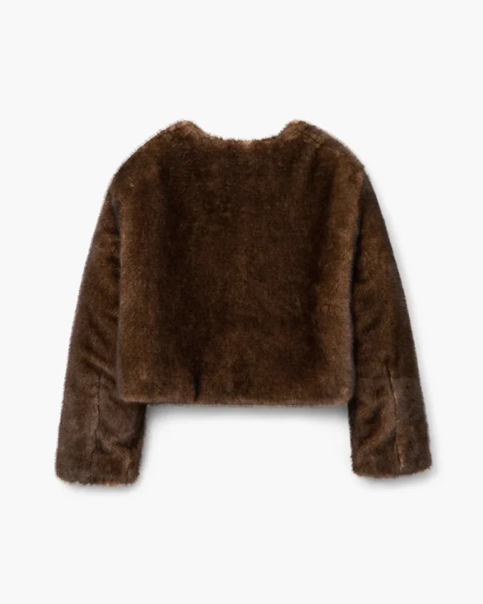 Teddy-Jacke in verkürzter Länge