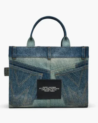 The dekonstruierte mittelgroße Denim-Tote Bag
