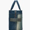 The dekonstruierte mittelgroße Denim-Tote Bag