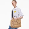 The medium-sized Canvas Tote Bag with Trompe-l’œil charm