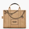 The medium-sized Canvas Tote Bag with Trompe-l’œil charm