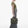 The medium-sized Tote Bag made from Jacquard fabric with camouflage pattern The medium-sized Tote Bag made from Jacquard fabric with camouflage pattern