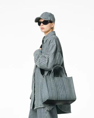 The medium-sized Washed Monogram Denim Tote Bag