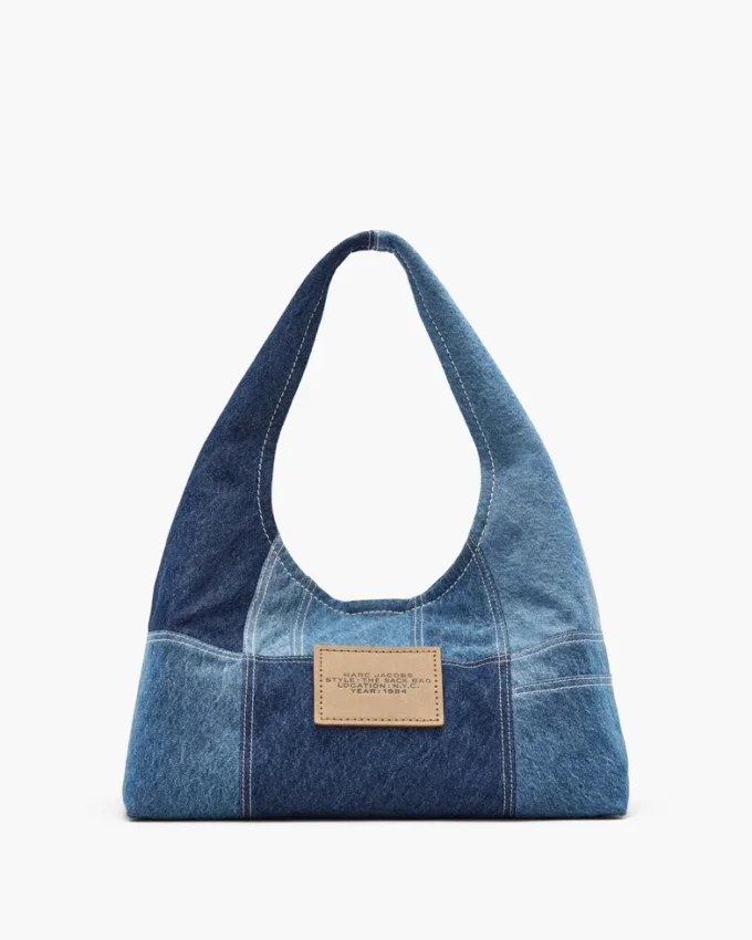 The Patchwork-Denim-Sack Bag