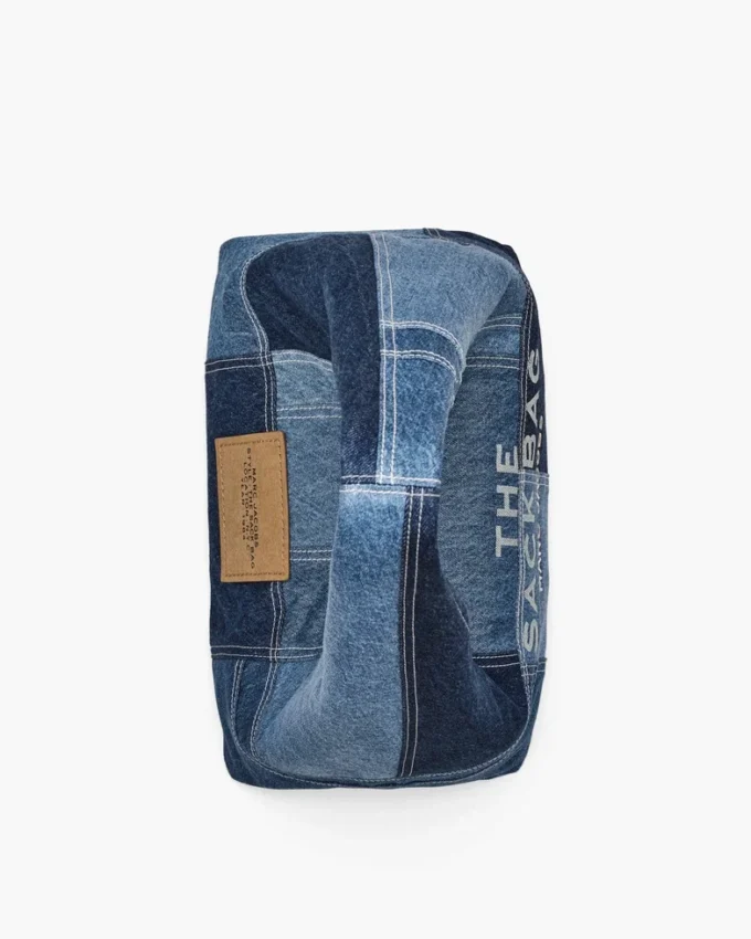 The Patchwork-Denim-Sack Bag