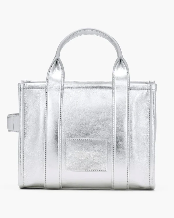 The small Metallic Leather Tote Bag The small Metallic Leather Tote Bag