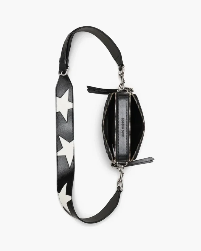 The Star Patchwork Leder-Snapshot-Umhängetasche The Star Patchwork Leder-Snapshot-Umhängetasche