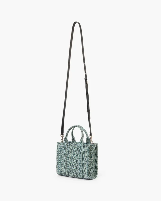 The washed Monogram denim Tote Bag The washed Monogram denim Tote Bag