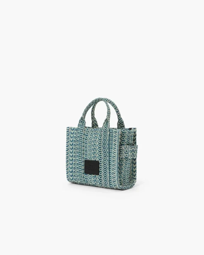 The washed Monogram denim Tote Bag The washed Monogram denim Tote Bag