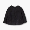 Tweed-Jacke mit Rückwärtsdruck Tweed-Jacke mit Rückwärtsdruck