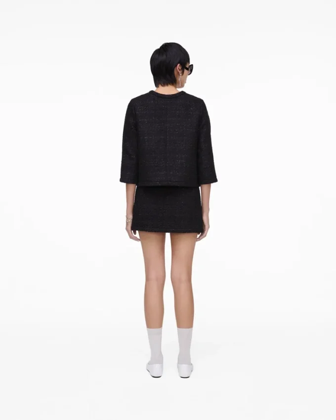 Tweed-Jacke mit Rückwärtsdruck Tweed-Jacke mit Rückwärtsdruck