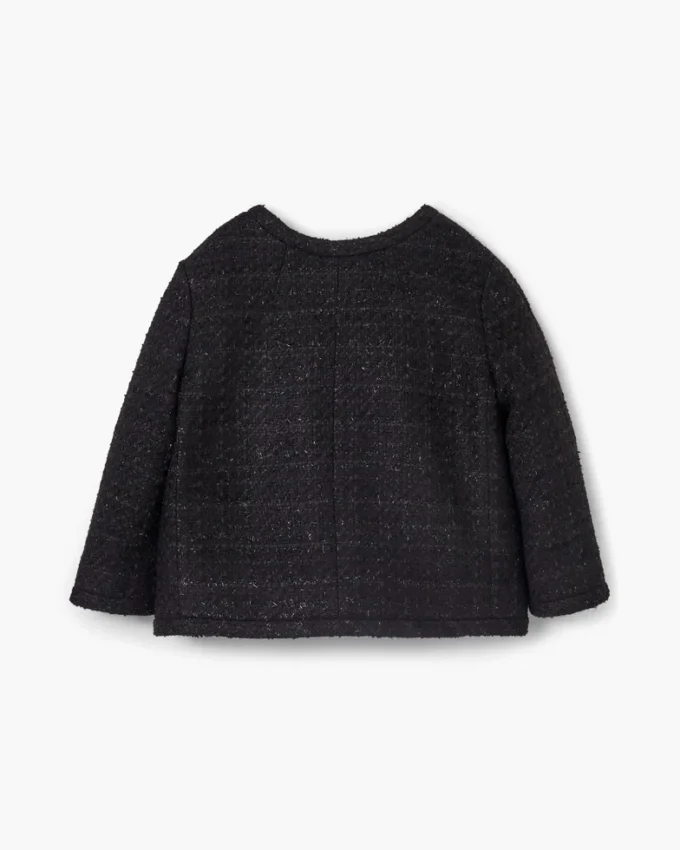 Tweed-Jacke mit Rückwärtsdruck Tweed-Jacke mit Rückwärtsdruck