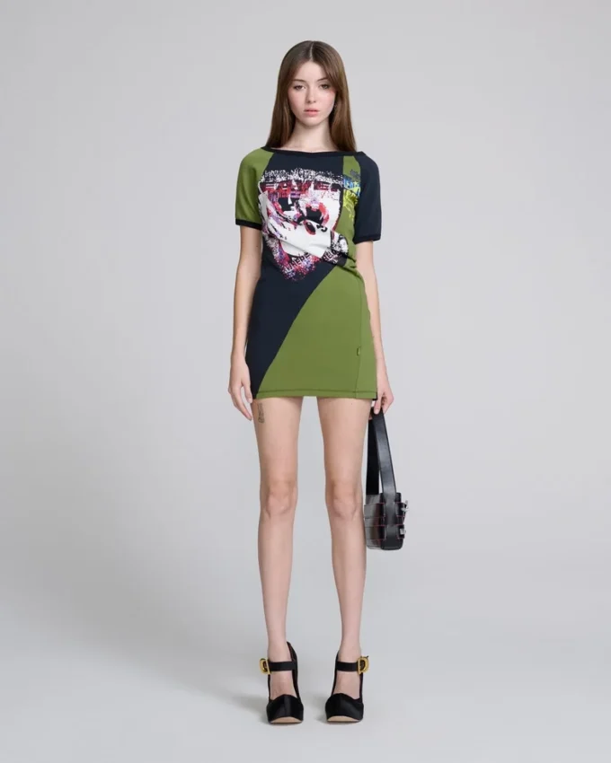 Twisted-T-Shirt-Kleid